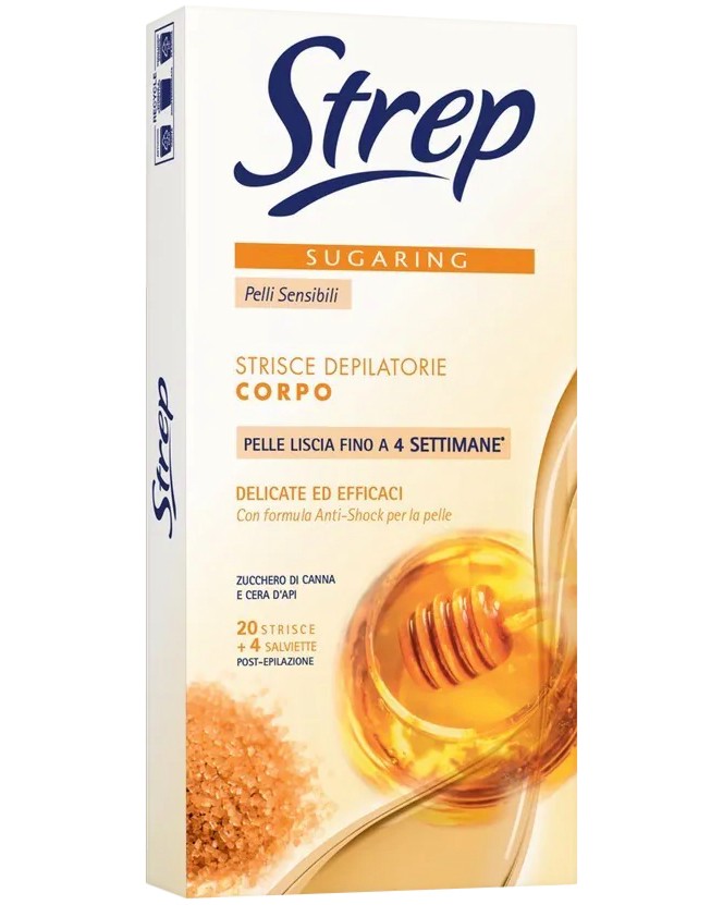 Strep Sugaring Depilatory Strips Body -       , 20  - 