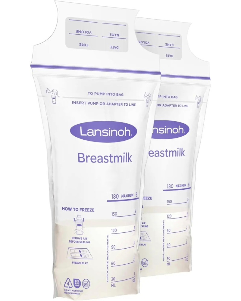Торбички за кърма Lansinoh Торбички за кърма Lansinoh - 25 и 50 x 180 ml - продукт