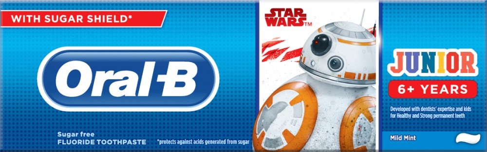 Oral-B Star Wars Toothpaste Junior -       Star Wars, 6+ -   