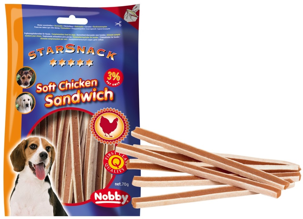 ��������� �� ������ Nobby Soft Chicken Sandwich - 70 g, � ������� � ����, �� ������� StarSnack - �����