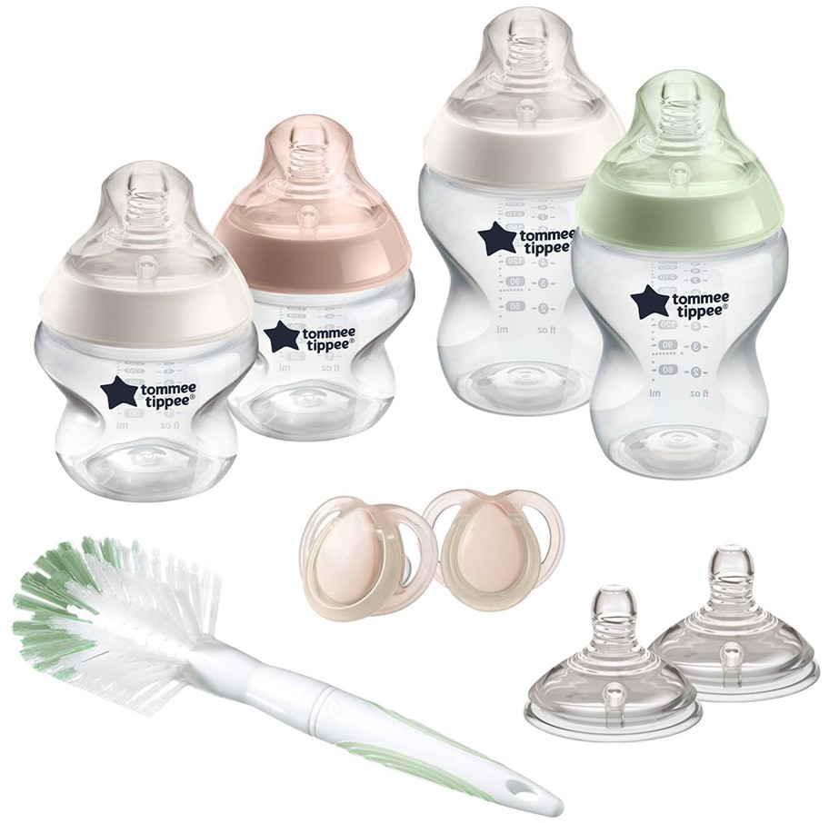 Комплект за новородено - С шишета, биберони, залъгалки и четка за почистване на шишета от серията "Closer to Nature" - продукт