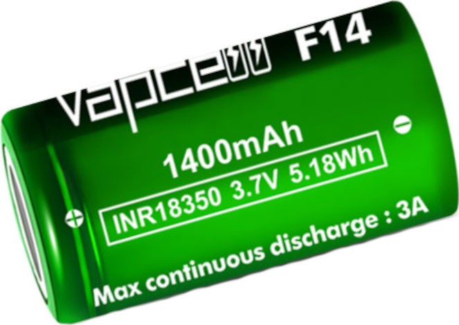  3.7 V 18350 F14 -  Li-Ion (18350) 1400 mAh - 