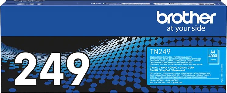 Тонер касета Brother TN-249C Cyan Тонер касета Brother TN-249C Cyan - 4000 страници -