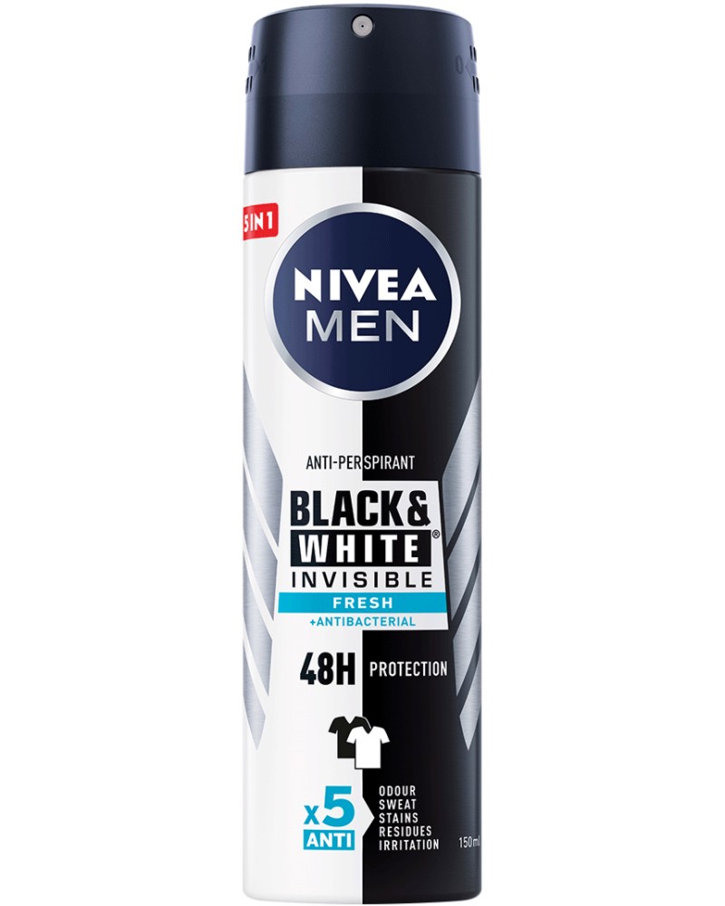 Nivea Men Black & White Fresh Anti-Perspirant -        Black & White - 