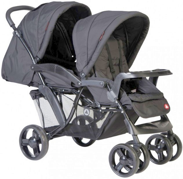 Комбинирана бебешка количка за близнаци Topmark Riley Tandem - С дъждобран - количка