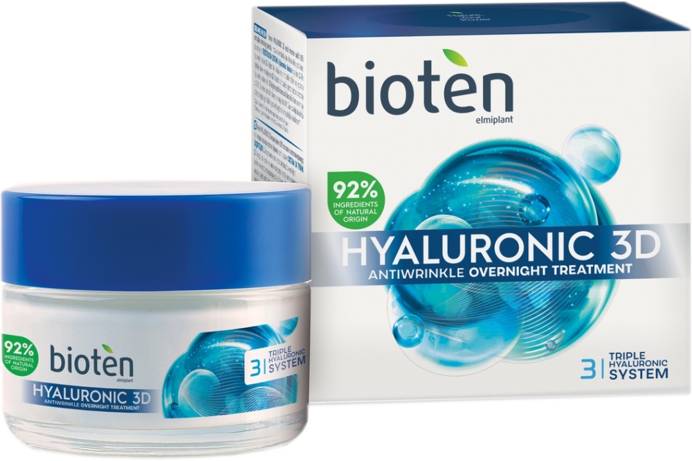Bioten Hyaluronic 3D Antiwrinkle Overnight Treatment -         Hyaluronic 3D - 