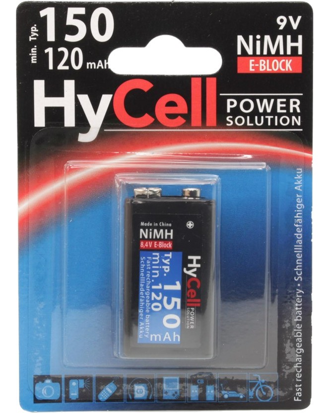  9V E-Block -  NiMH (6F22) 150 mAh - 