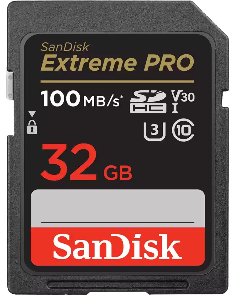 SDHC карта памет 32 GB SanDisk SDHC карта памет 32 GB SanDisk - Class 10, U3, V30 от серията Extreme Pro -