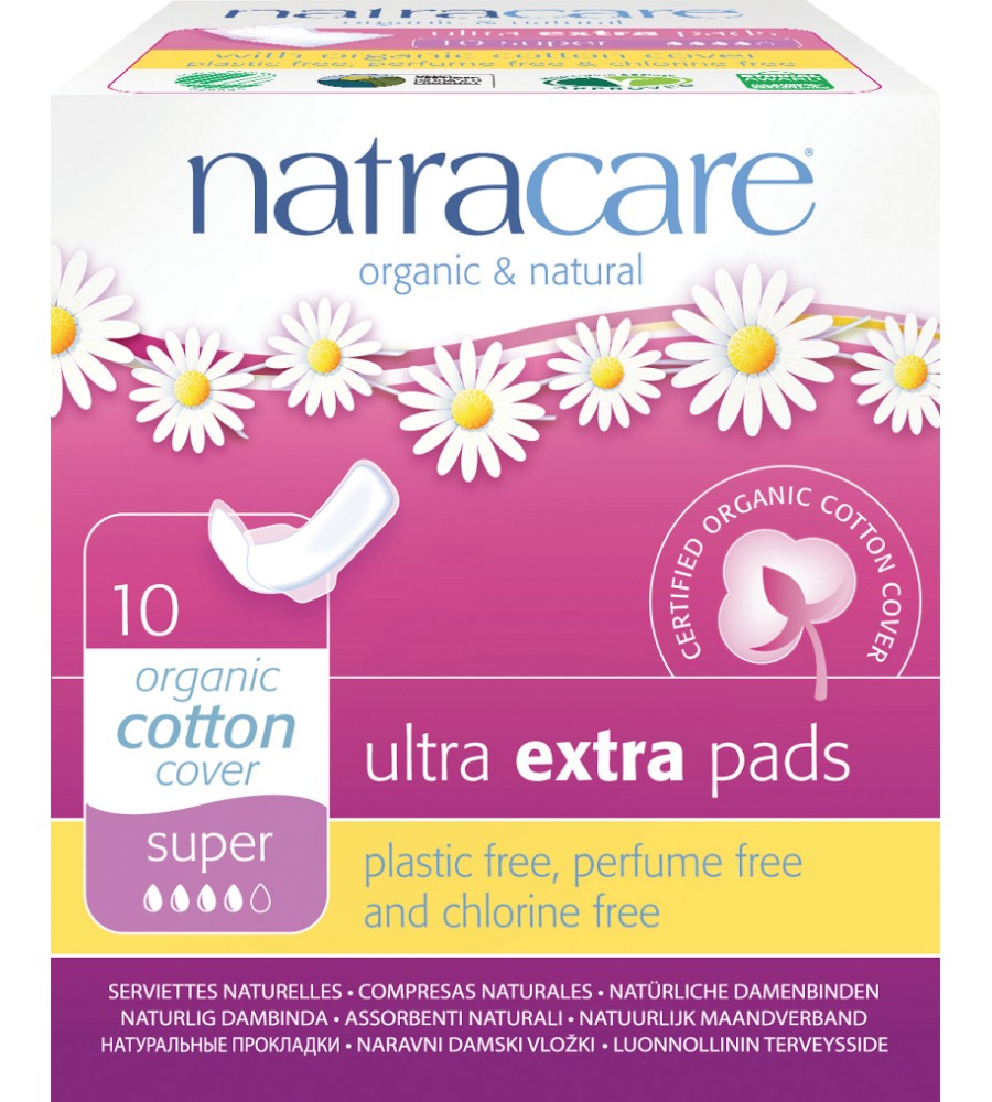 Natracare Ultra Extra Pads Super - 10      -  