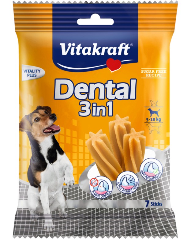 �������� ��������� �� ������ 3 � 1 Vitakraft Dental S - 120 g - �����