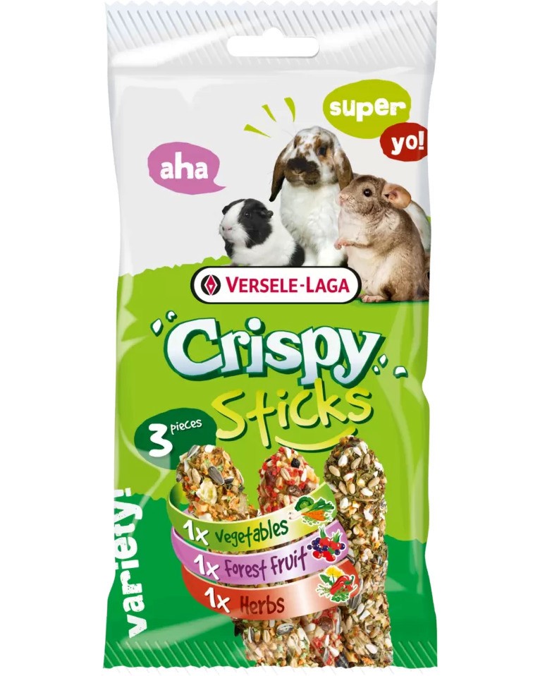       VERSELE LAGA Sticks Triple Variety Pack Herbivores - 3 x 55 g,  ,    ,   Crispy - 