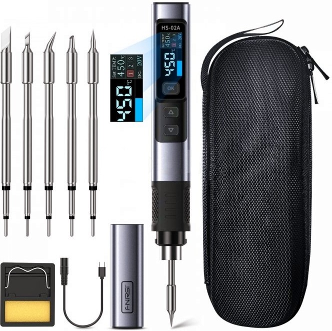 USB ������� 100 W Fnirsi HS02-KIT2 - � 6 ���������� � ����� �� ���������� - 