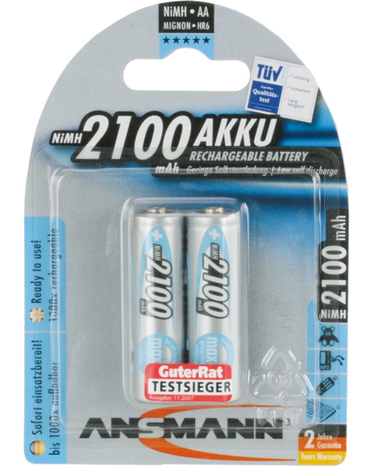  AA -  NiMH (HR6) 2100 mAh - 2  - 