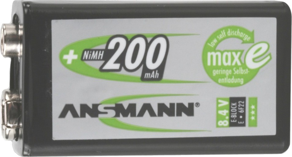 Батерия 8.4V E-Block - Акумулаторна NiMH (6F22) 200 mAh - батерия