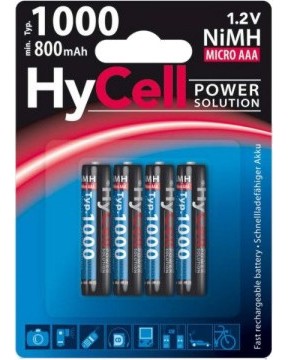  AAA -  NiMH (HR03) 1000 mAh - 4  - 