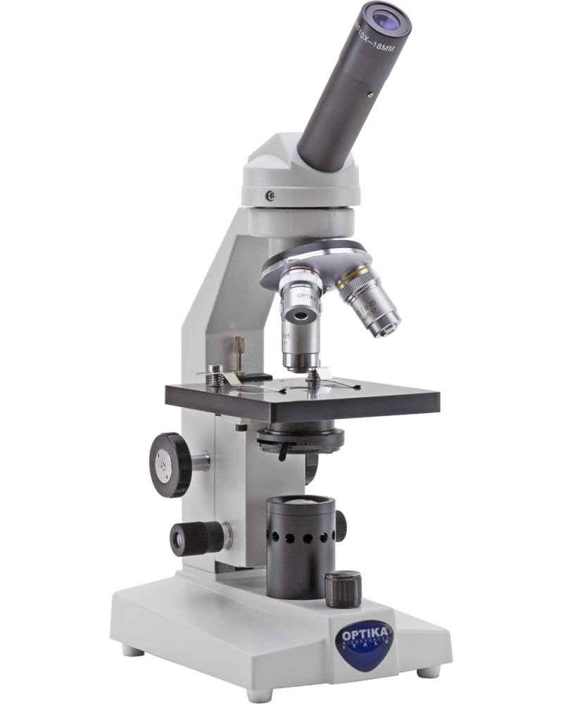 Монокулярен микроскоп OPTIKA M-100FLed Монокулярен микроскоп OPTIKA M-100FLed - 400х увеличение -