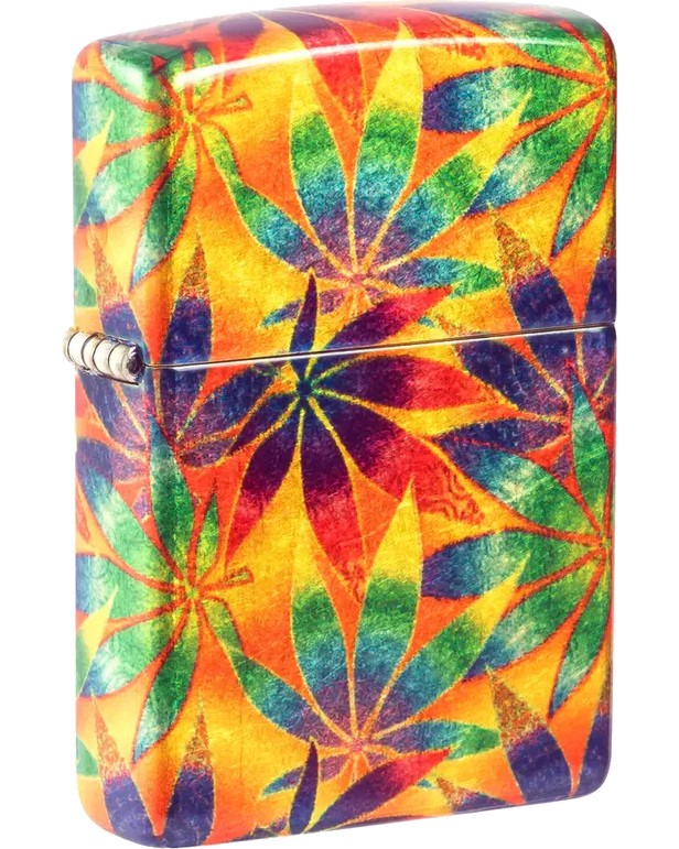 Ветроустойчива запалка Zippo Colorful Cannabis Design Ветроустойчива запалка Zippo Colorful Cannabis Design - От колекцията 540 Fusion -