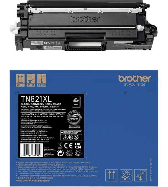 ����� ������ Brother TN-821XLBK Black - 12000 �������� - 