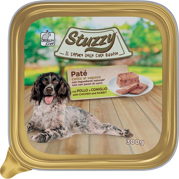 Пастет за кучета Stuzzy Adult Пастет за кучета Stuzzy Adult - 300 g, с пилешко и заешко, в зряла възраст - храна