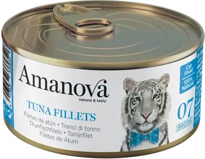 Консерва за котки Amanova Консерва за котки Amanova - 70 g, с риба тон в бульон, в зряла възраст - храна