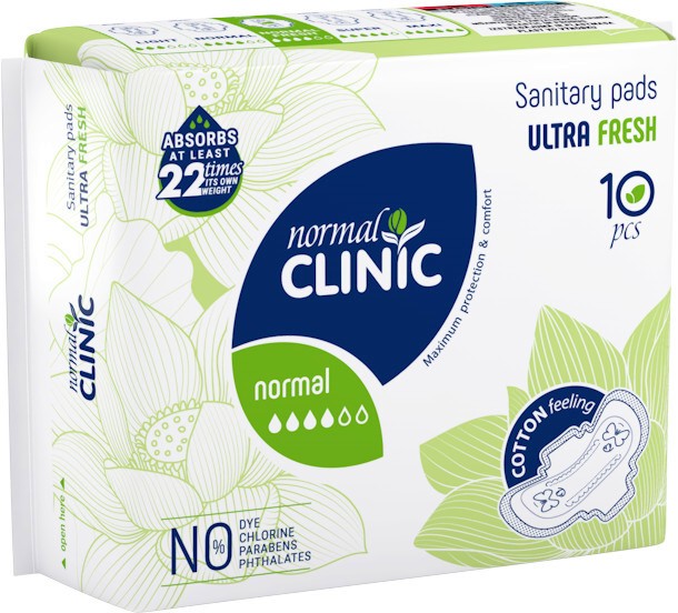Normal Clinic Ultra Fresh Cotton Normal - 10          Ultra -  