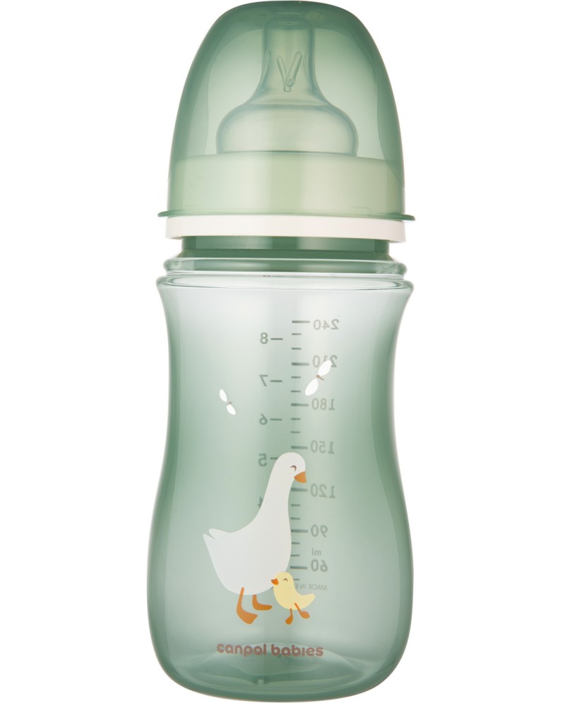   Canpol babies Easy Start - 240 ml,   Goose, 3+  - 