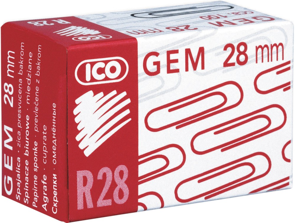 Медни кламери Ico R 28 Медни кламери Ico R 28 - 100 броя -