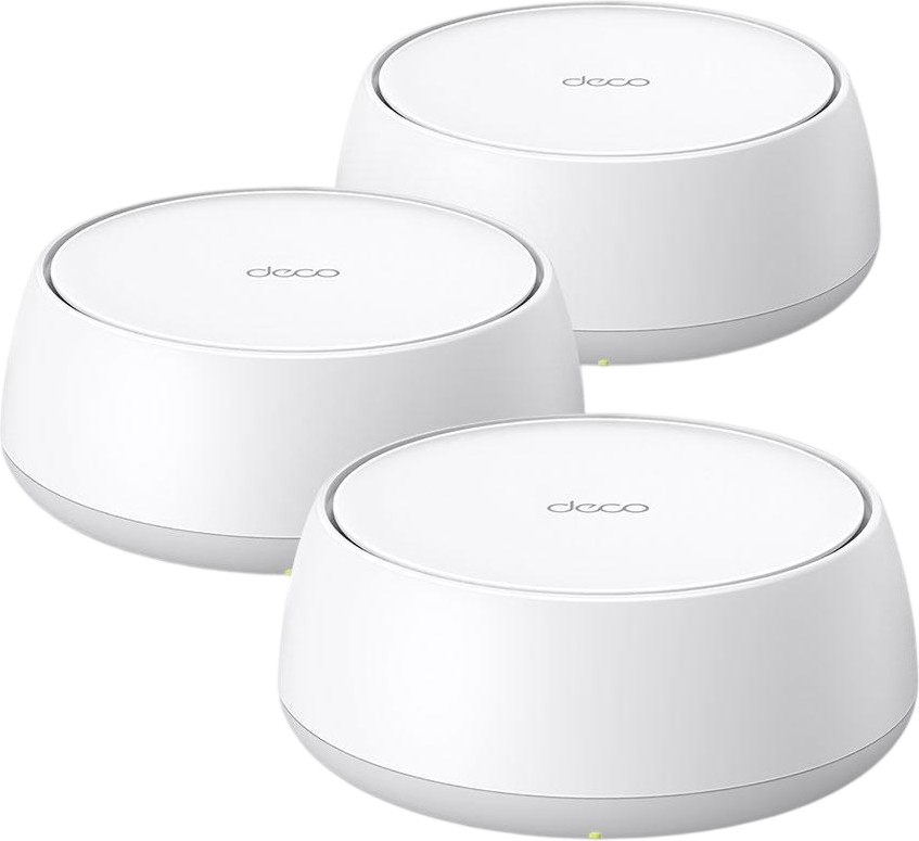 Безжична Mesh система TP-Link Deco BE25 Wi-Fi 7 Безжична Mesh система TP-Link Deco BE25 Wi-Fi 7 - 2.4 GHz (688 Mbps), 5 GHz (2880 Mbps), 3 броя -