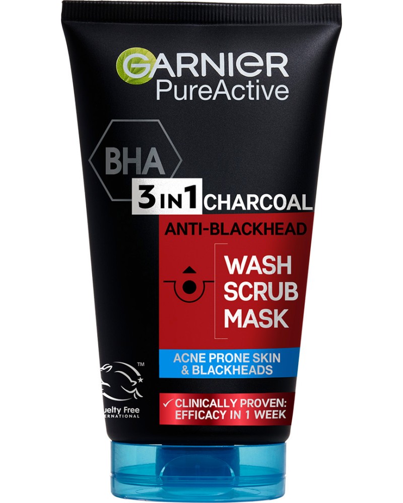 Garnier Pure Active Charcoal 3 in 1 -  ,         Pure Active - 