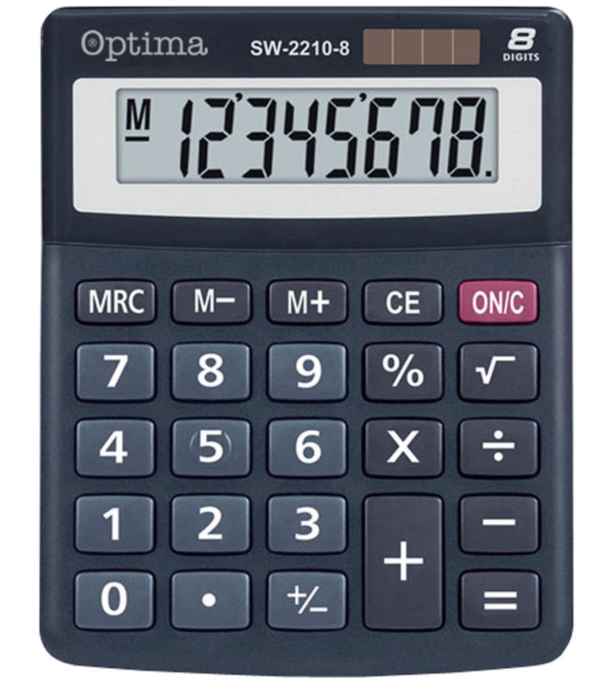 Настолен калкулатор 8 разряда Eurocom Optima SW-2210-8A Настолен калкулатор 8 разряда Eurocom Optima SW-2210-8A -