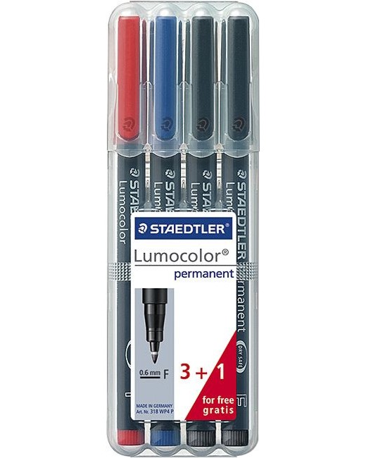   Staedtler Lumocolor 318 F - 4      0.6 mm - 