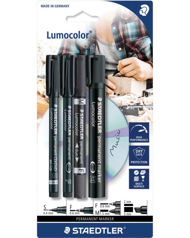   Staedtler Lumocolor - 4    S, F, M - 