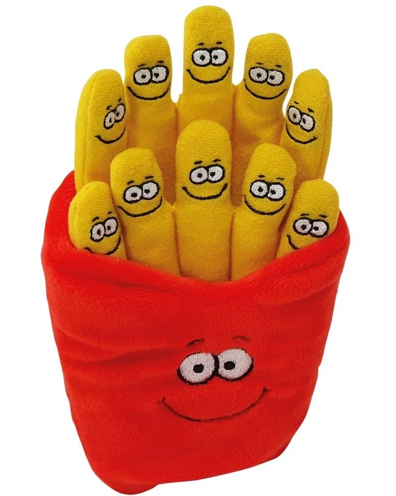 Плюшена играчка за кучета Пържени картофки Nobby Плюшена играчка за кучета Пържени картофки Nobby - С височина 18 cm и звукови ефекти - играчка