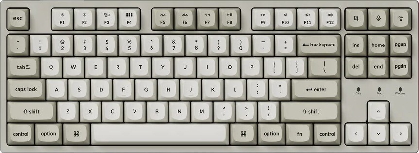��������� ������� ���������� Keychron C1 Pro 8K QMK - 80%, USB-C, ANSI Layout, RGB, Keychron Super Banana - 