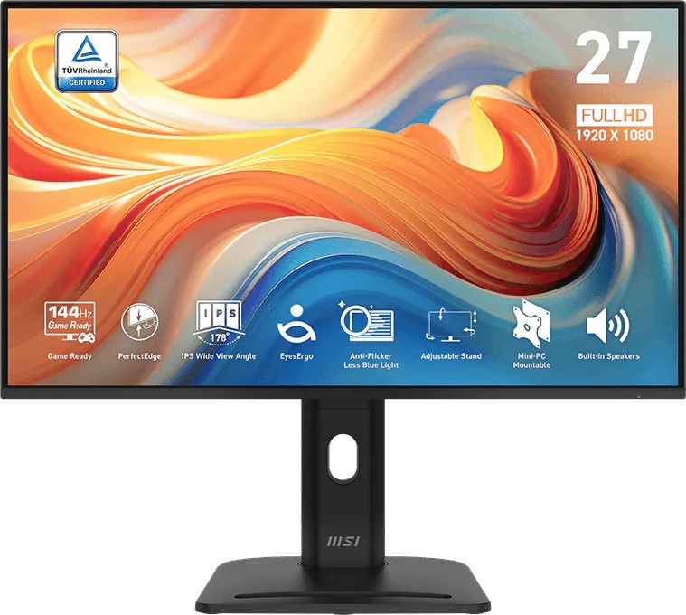 Монитор MSI PRO MP275PG E14 Монитор MSI PRO MP275PG E14 - 27", IPS, 144 Hz, 1920 x 1080, 1 ms, HDMI, DisplayPort, VGA, AMD FreeSync -