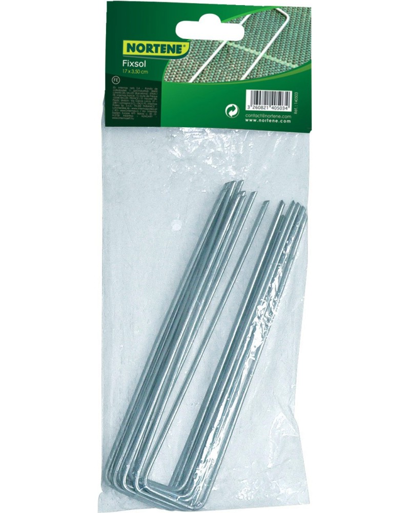 Метални скоби Nortene Fixsol Метални скоби Nortene Fixsol - 10 броя с дължина 17 cm -