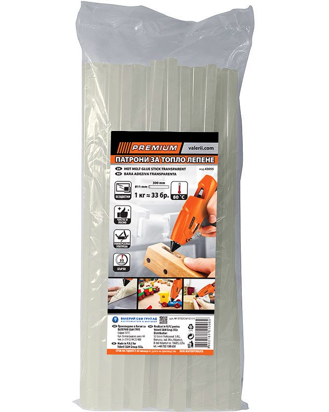 Силиконови пръчки Premium Силиконови пръчки Premium - 33 броя -