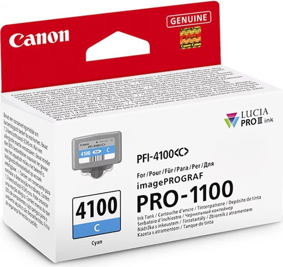 Касета с мастило за принтер Canon PFI-4100 Photo Cyan Касета с мастило за принтер Canon PFI-4100 Photo Cyan - 80 ml -
