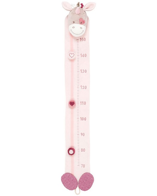 Плюшен ръстомер Еднорог - Nattou - От 70 до 150 cm, от серията Nina, Jade & Lili - продукт