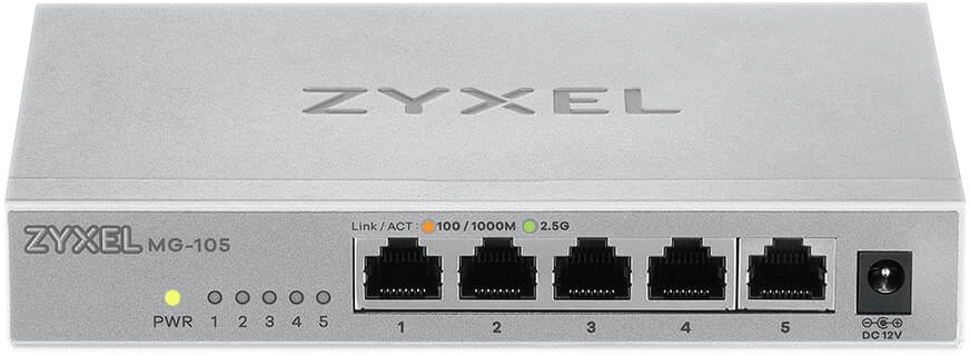  ZyXEL MG-105 - 5 RJ-45 , 2500 Mbps - 