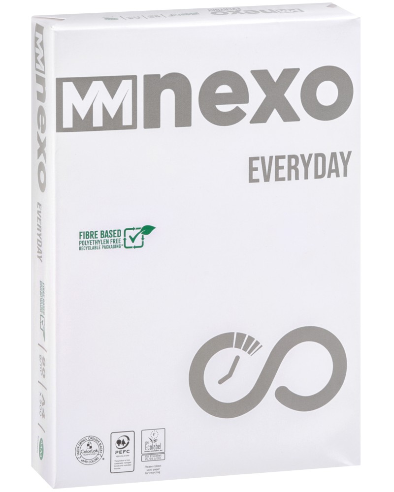 Копирна хартия A4 Nexo Everyday Копирна хартия A4 Nexo Everyday - 80 g/m<sup>2</sup> и белота 146 - копирна хартия