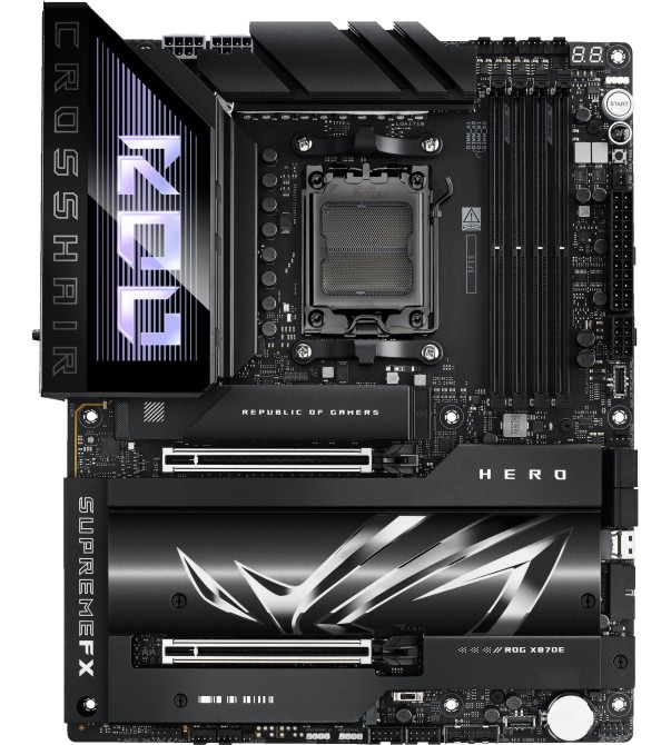 Дънна платка ASUS ROG Crosshair X870E-E Hero WIFI Дънна платка ASUS ROG Crosshair X870E-E Hero WIFI - AMD AM5, AMD X870E, DDR5, ATX -