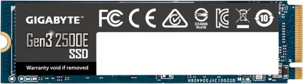 SSD ����� Gigabyte 2500E PCIe Gen 3.0 x4 NVMe 1.3 - 1 TB, ������ 2400 MB/s, ����� 1800 MB/s, 3D NAND - 