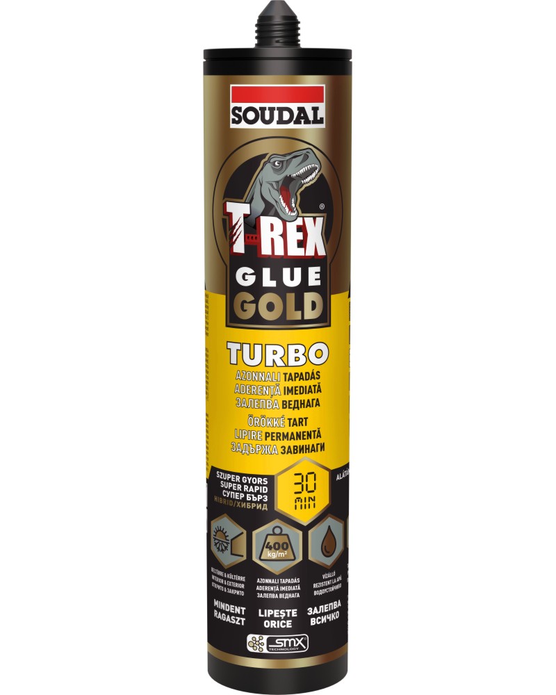 �������� ������ Soudal T-Rex Glue Gold Turbo - 290 ml - 