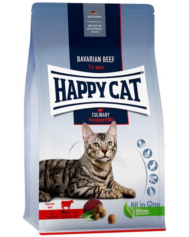 ���� ����� �� ����� Happy Cat Adult - 0.3 ÷ 10 kg, � �������, �� ������� Culinary, � ����� ������� - �����
