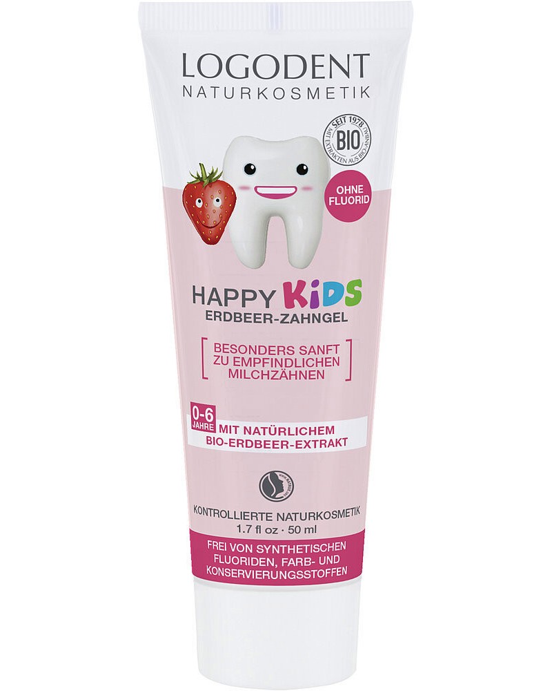 Logodent Happy Kids Strawberry Toothgel -             Logodent -   