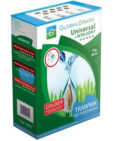 Тревна смеска без поливане при засаждане Global Grass Тревна смеска без поливане при засаждане Global Grass - 1 kg -
