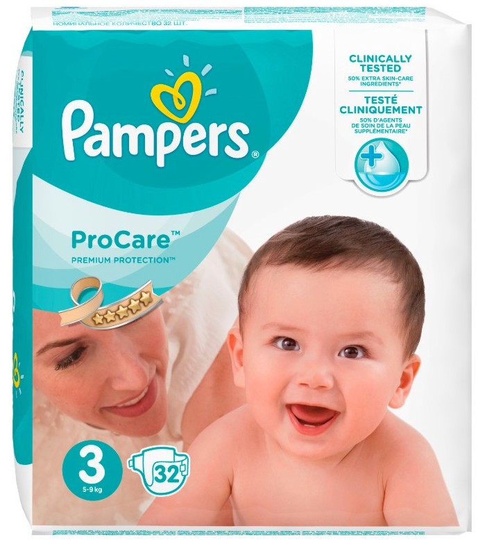  Pampers ProCare Premium Protection 3 - 32 ,   5-9 kg - 