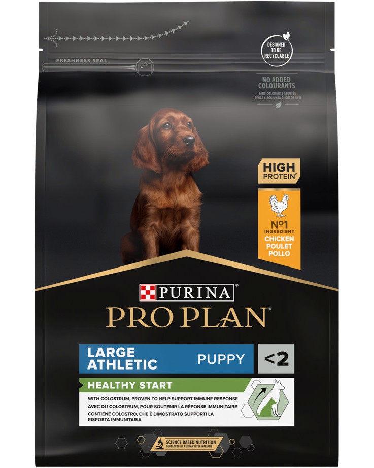 ���� ����� �� ������ Purina Pro Plan Healthy Start Puppy Large Athletic - 3 � 12 kg, � �������, �� 6 ������� �� 2 ������, �� 70 kg - �����