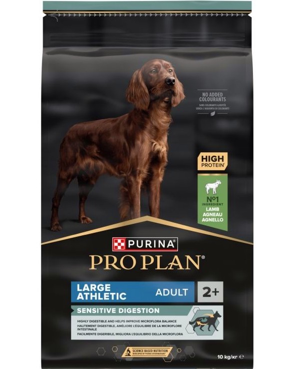 ���� ����� �� ������ �� ������-������������ ������� � � ������������ ������������ Purina Pro Plan Athletic Sensitive Digestion Adult Large - 10 � 14 kg, � �������, �� ������ ������, ��� 2 ������ - �����